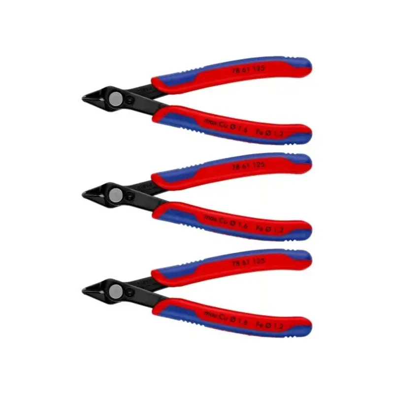 KNIPEX Electronic Super Knips With Multi Component Grips Burnished 125 mm Pack of 3