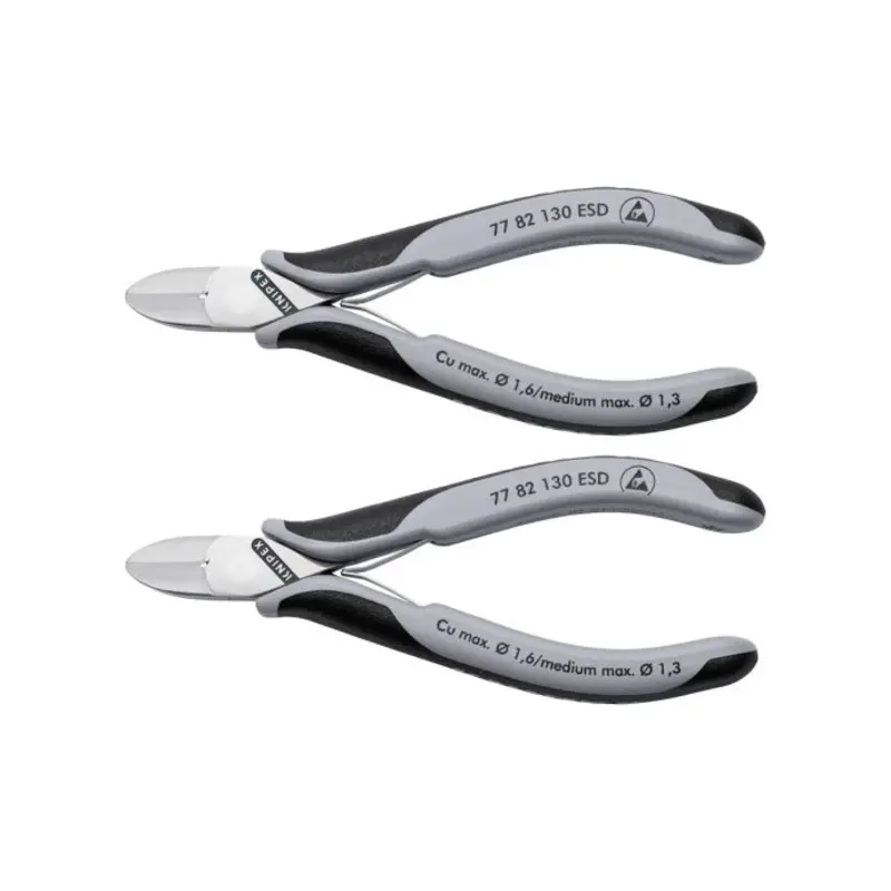 Knipex Electronics Diagonal Cutters ESD Multi-component Grips 130mm Pack of 2