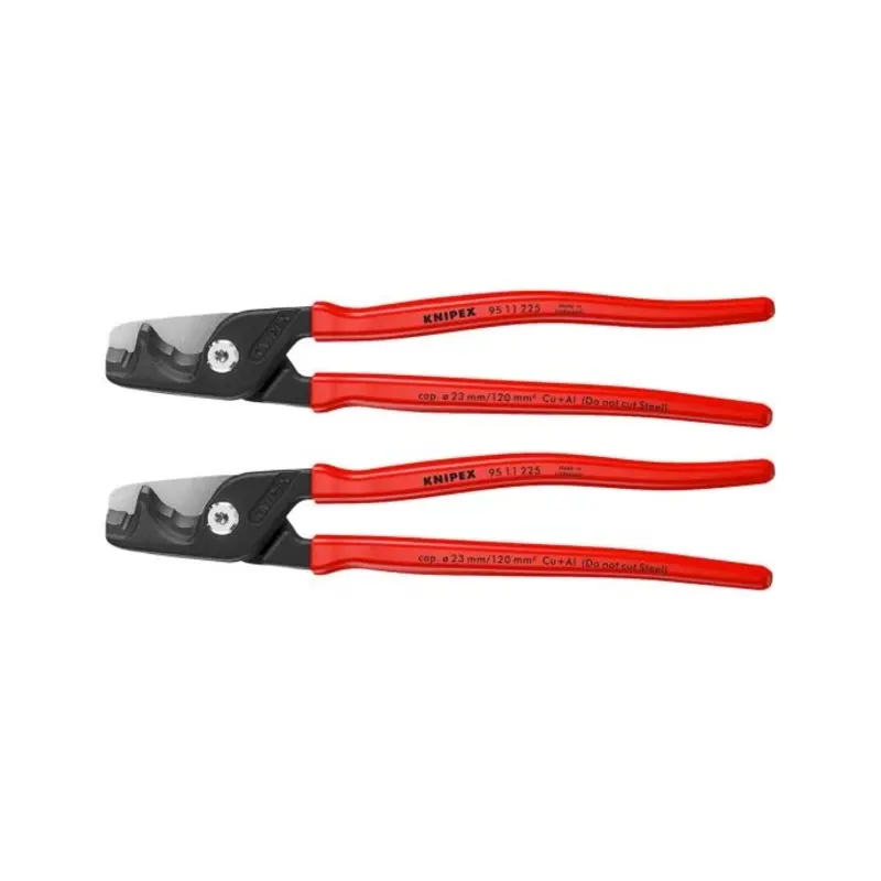 Knipex StepCut XL Cable Shears Cutters Step Cut Plastic Coated 225mm Pack of 2