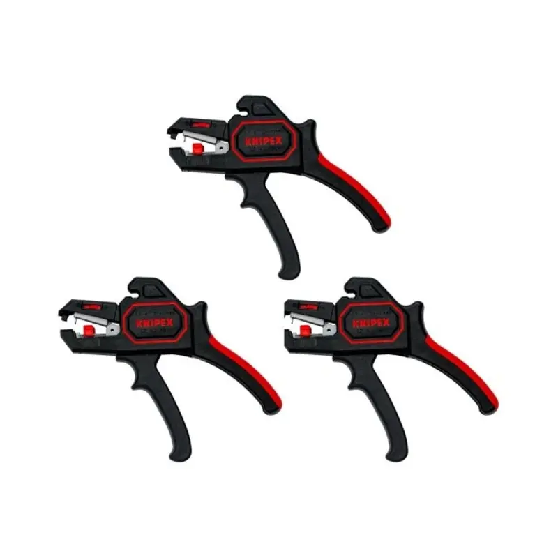 KNIPEX Automatic Insulation Stripper 180mm Pack of 3
