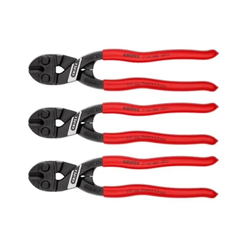 KNIPEX CoBolt Compact Bolt Cutter Plastic Coated Black Atramentized 200 mm Pack of 3