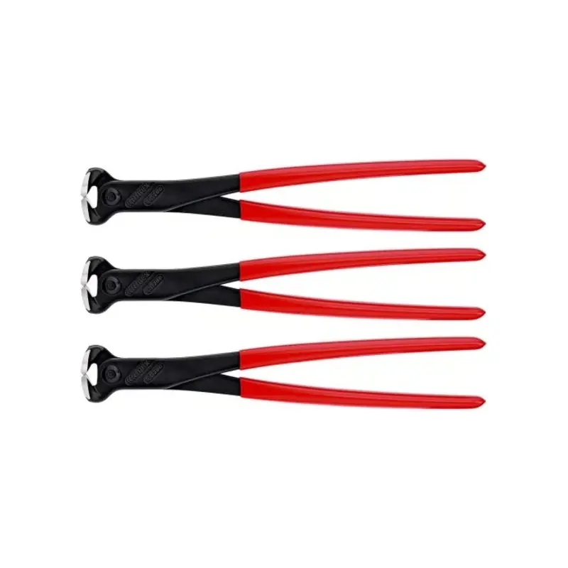 KNIPEX End Cutting Nipper plastic coated black atramentized 280mm Pack of 3