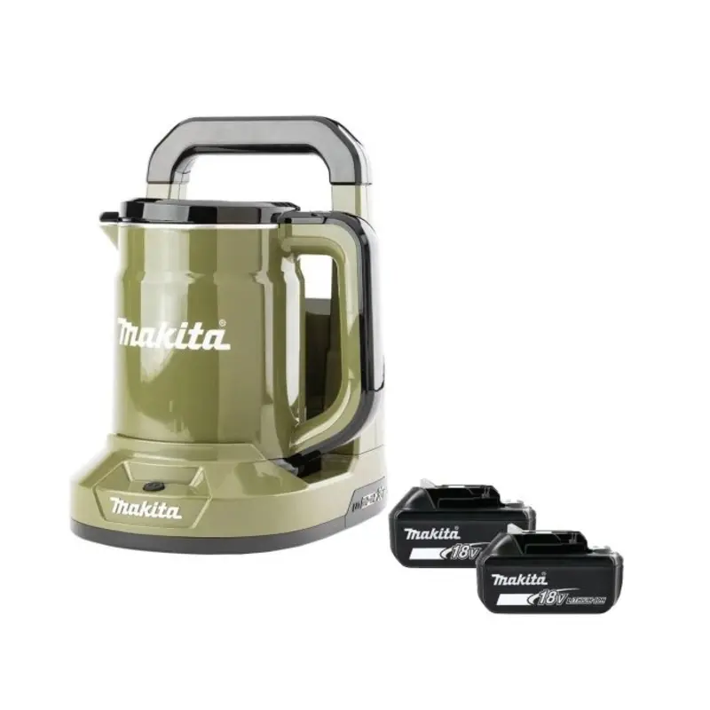 Makita DKT360ZO 18V / 36V LXT Cordless Olive Green Kettle With 2 x 6.0Ah Batteries