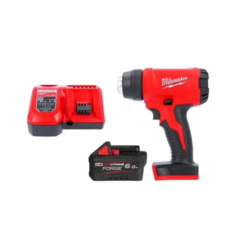 Milwaukee M18BHG 18V Cordless Compact Heat Gun With 1 x 6.0Ah Battery & Charger