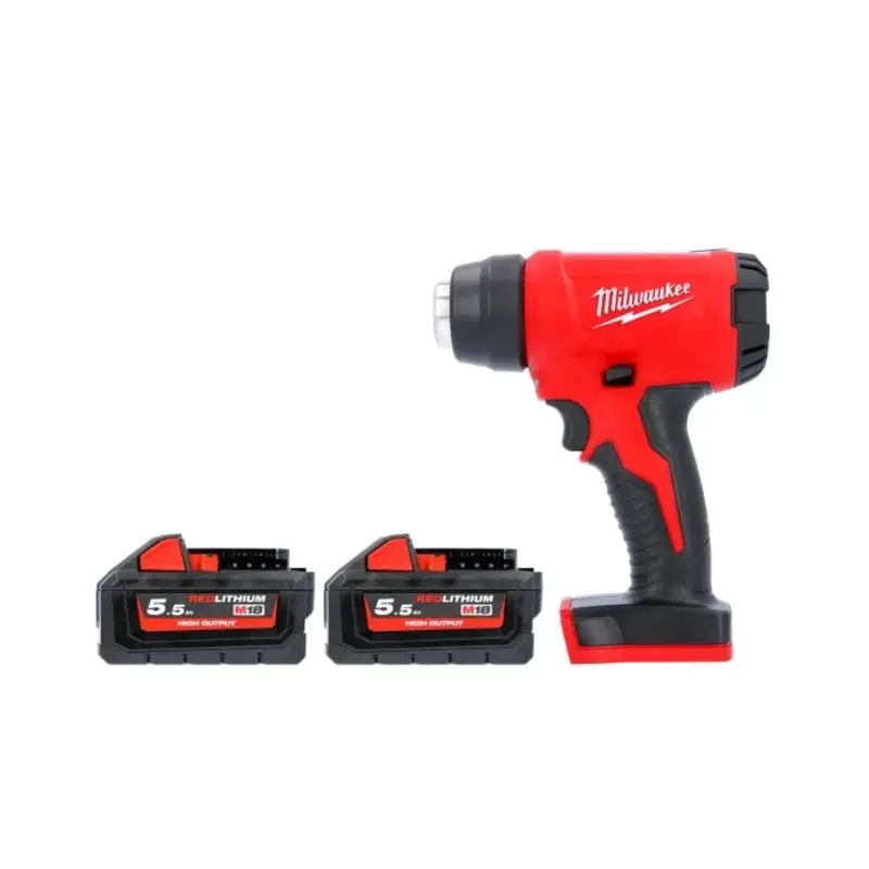 Milwaukee M18BHG 18V Cordless Compact Heat Gun With 2 x 5.5Ah Batteries