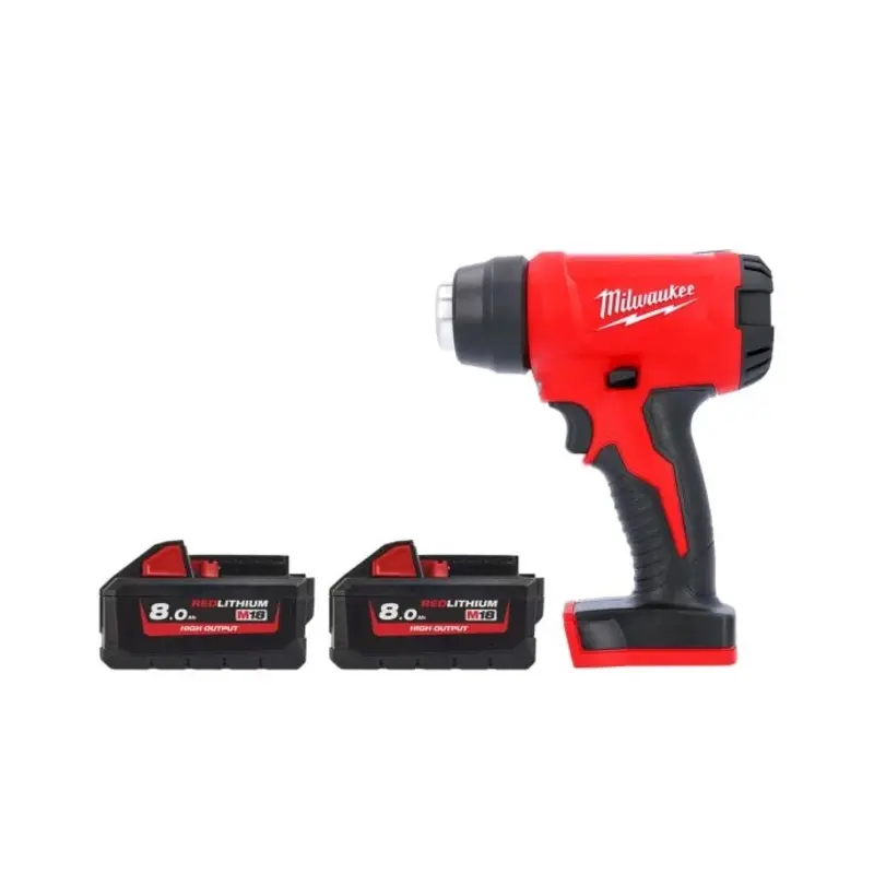Milwaukee M18BHG 18V Cordless Compact Heat Gun With 2 x 8.0Ah Batteries