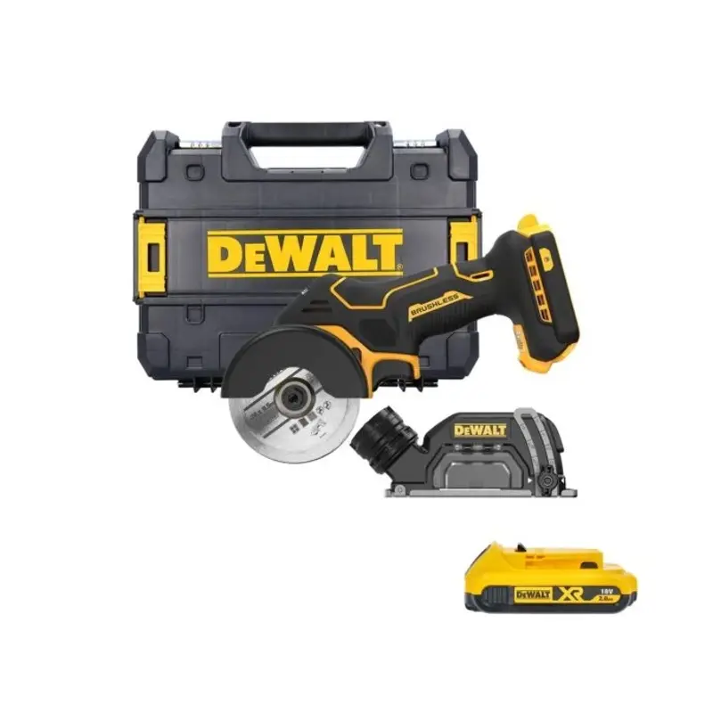 DeWalt DCS438NT 18V Cordless Brushless 76mm Cut off Saw With 1 x 2.0Ah Battery & Case