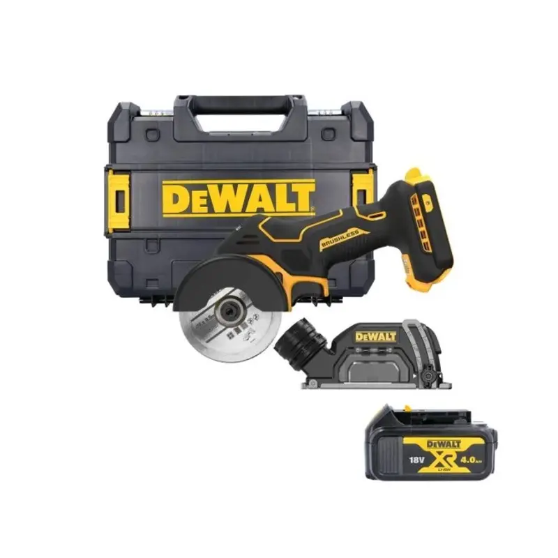 DeWalt DCS438NT 18V Cordless Brushless 76mm Cut off Saw With 1 x 4.0Ah Battery & Case