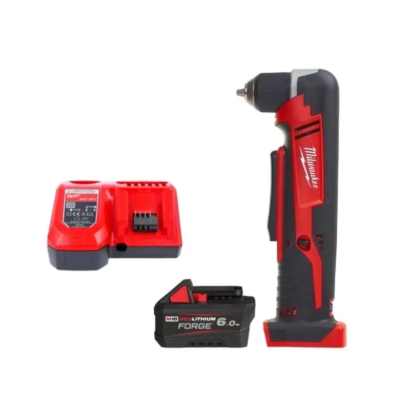 Milwaukee C18RAD 18V Cordless Right Angle Drill With 1 x 6.0Ah Battery & Charger