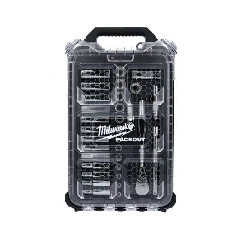 Milwaukee 4932478813 32 Piece Packout 3/8" Drive Metric Ratchet & Socket Set