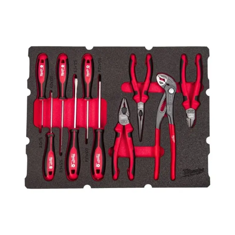 Milwaukee 4932493638 Packout 10 Piece Screwdriver & Plier Foam Insert Set