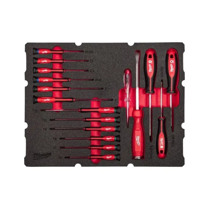 Milwaukee 4932493644 Packout 17 Piece Drawer Precision Screwdriver Foam Insert Set