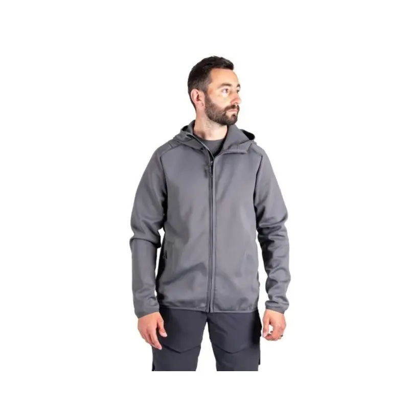 Mascot Custom Fleece jumper with hood Colour: Stone Grey Size: Sml