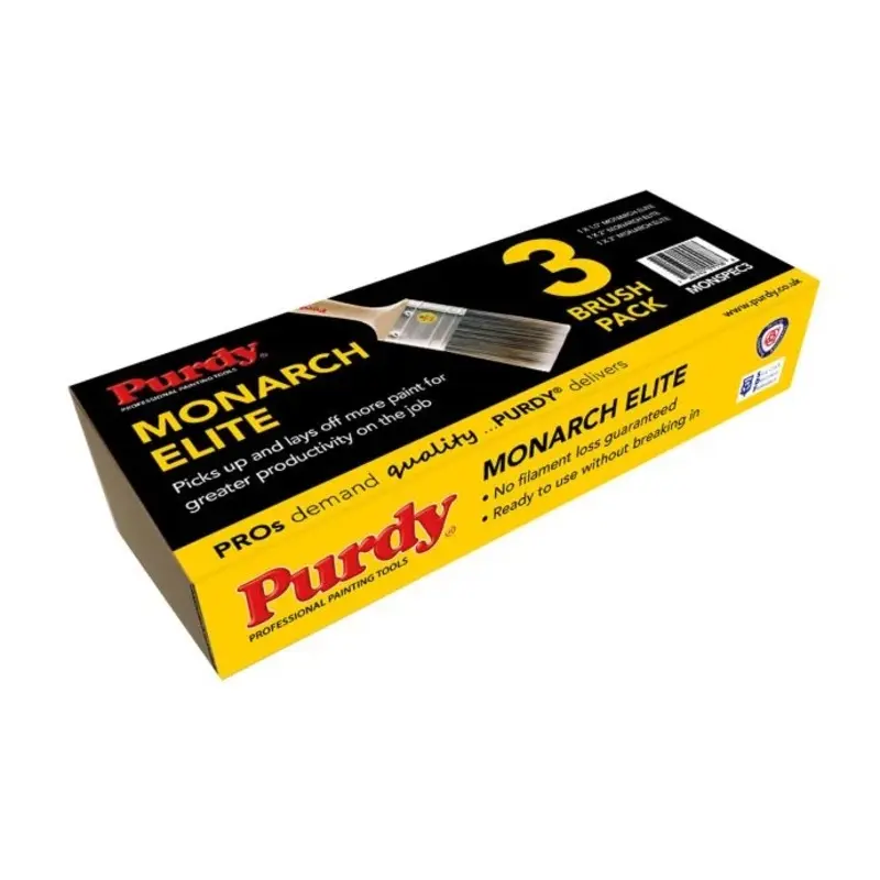 Purdy Monarch Elite Paint Brush Set, 3 Piece