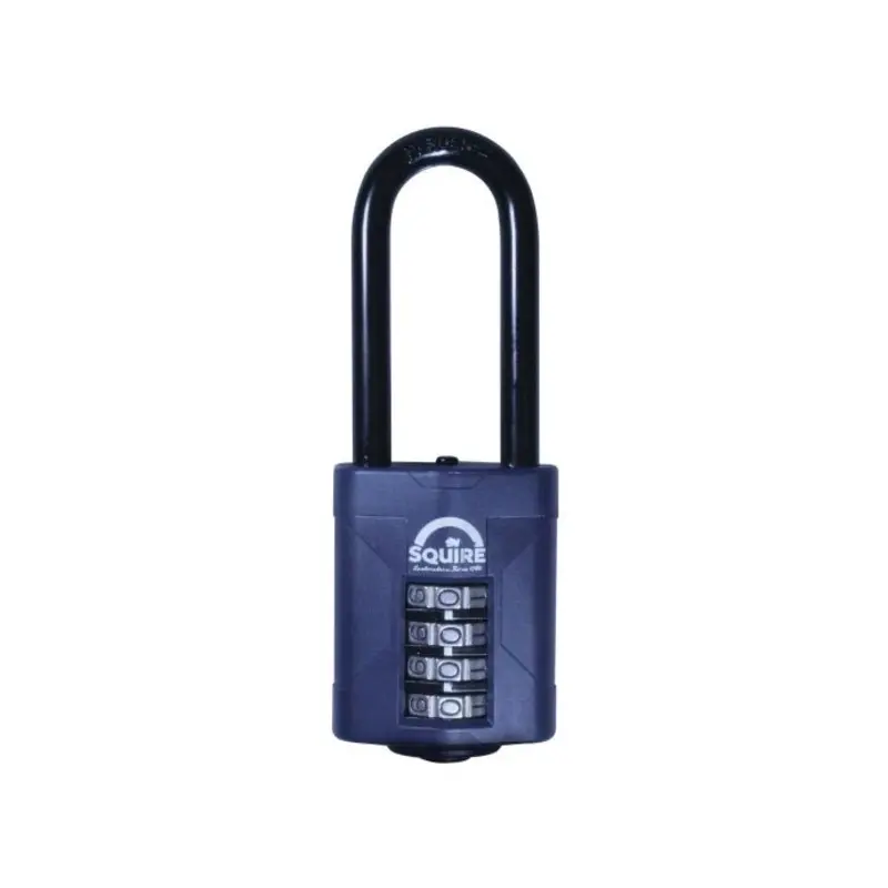 Squire CP50/2.5 Combination Padlock 4-Wheel 50mm Extra Long Shackle 63.5mm Boxed