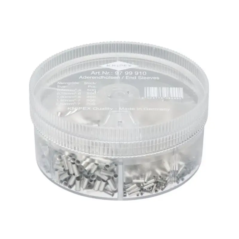 Knipex Non-Insulated Wire Ferrules Assortment Box, 1,900 Piece