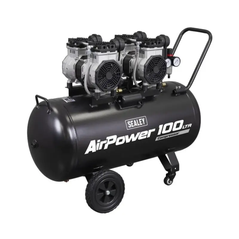 Sealey 100L Oil Free Low Noise Direct Drive Air Compressor 2 x 2hp