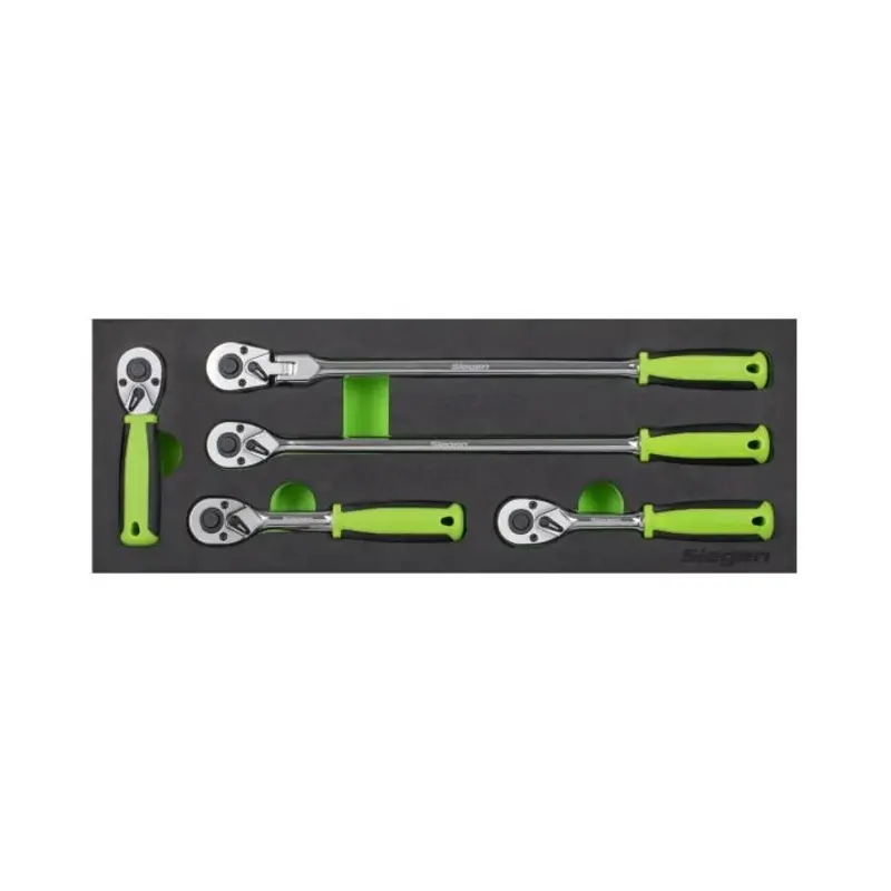 Sealey Siegen Ratchet Wrench Set 1/4"Sq Drive Flip Reverse 5 Pieces