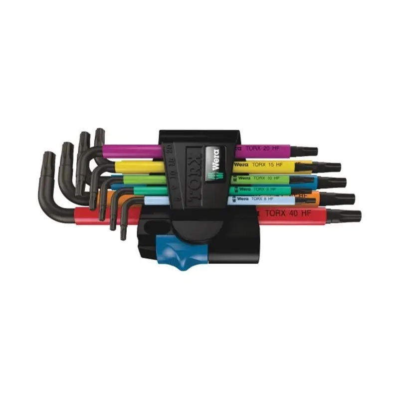 Wera  9 Pieces 967/9 TX Multicolour HF 1 L-key set with Holding Function