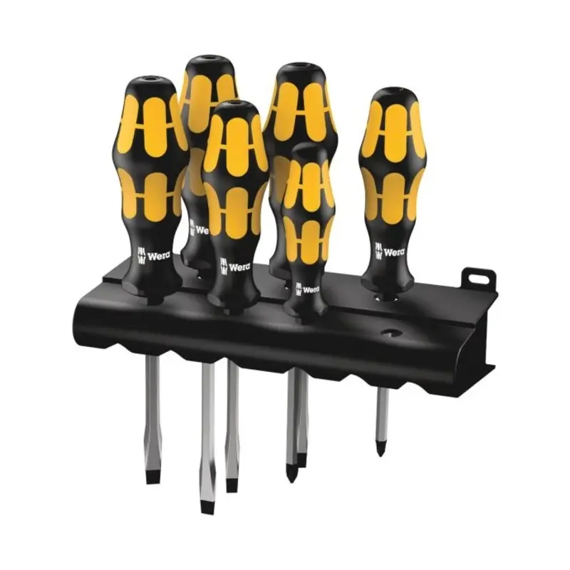 Wera 932 S/6 Screwdriver Set Kraftform Chisel Driver And Rack 6 pieces