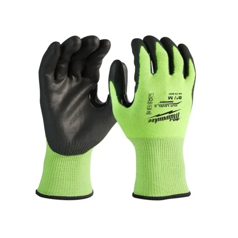 Milwaukee 4932478131 Hi-vis cut level 3/C dipped gloves 8 M
