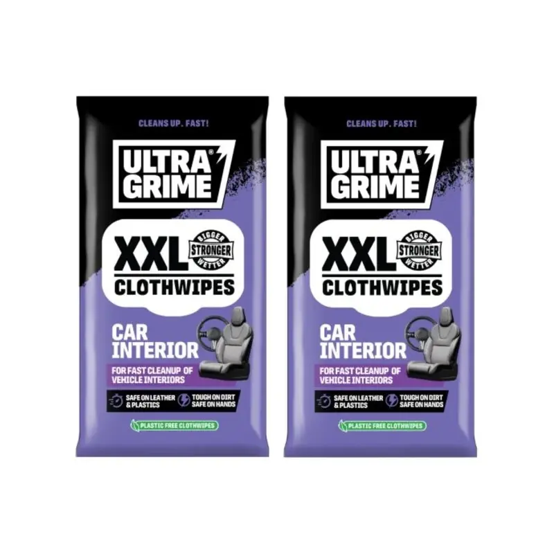 Ultra Grime 5230 XXL Size Car Interior Wipes 40 Pieces - Pack of 2