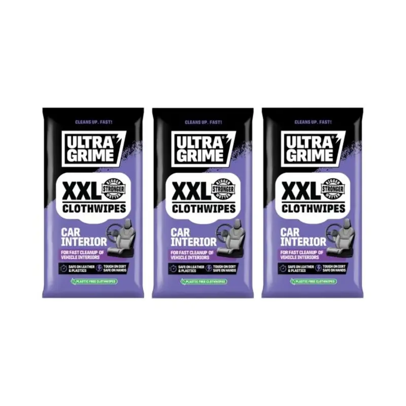 Ultra Grime 5230 XXL Size Car Interior Wipes 60 Pieces - Pack of 3