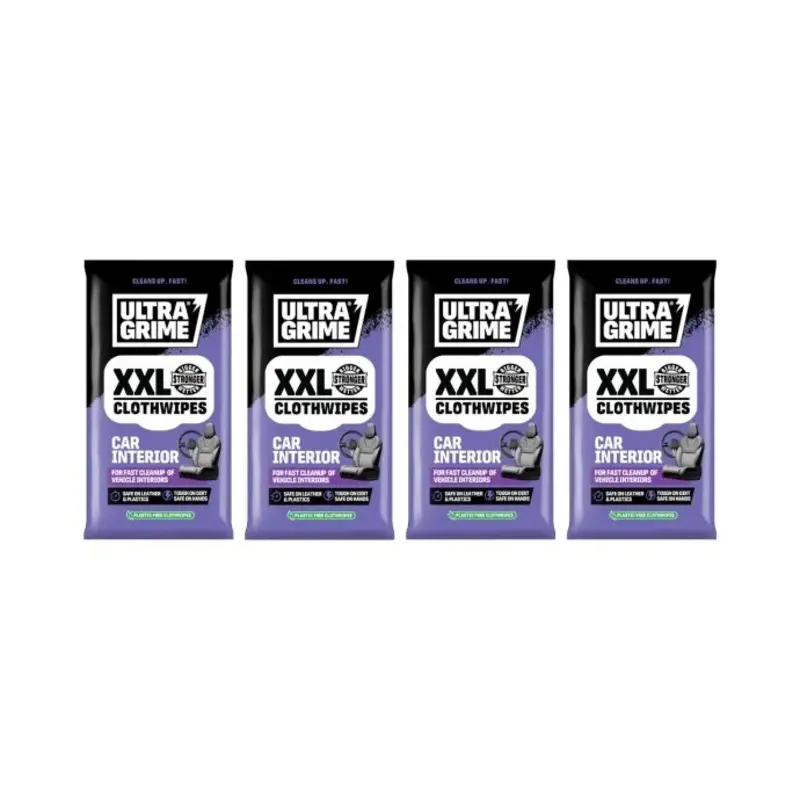 Ultra Grime 5230 XXL Size Car Interior Wipes 80 Pieces - Pack of 4