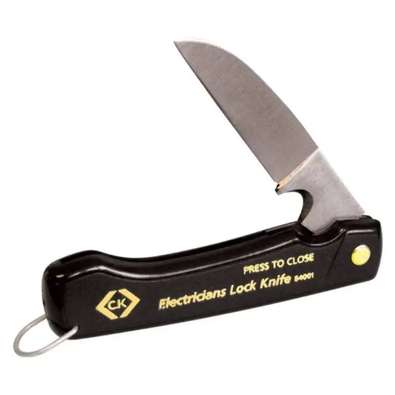 C.K Tools 484001 Straight Electrician Locking Folding Pocket Knife