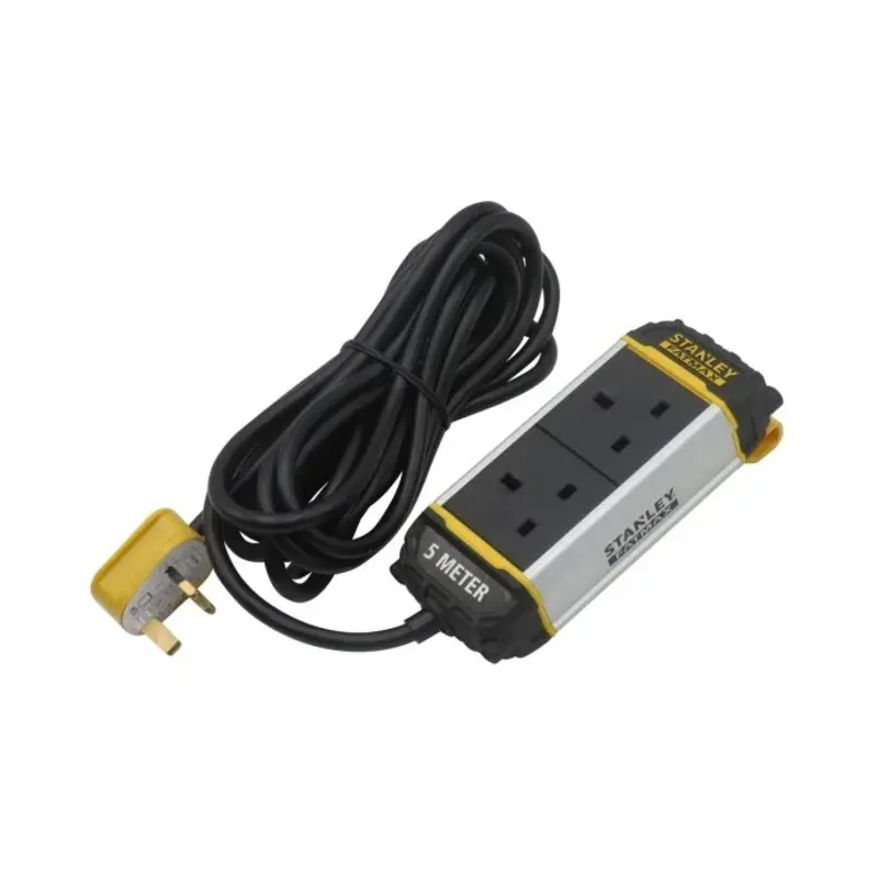 Stanley 2 Socket Powerboard 2x13A 5m with Belt Clip