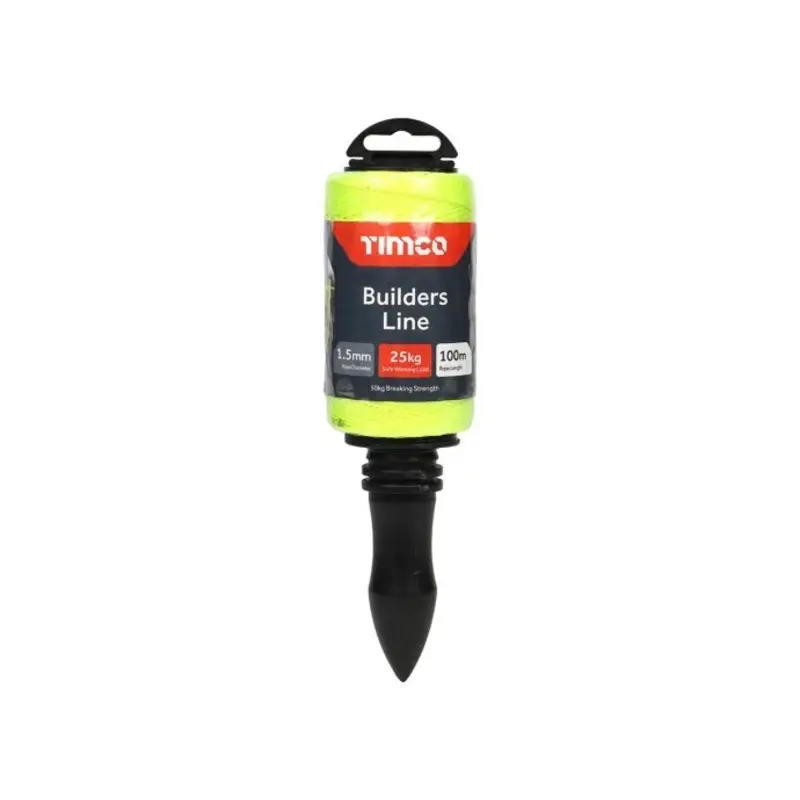 TIMCO Nylon Builders Line on Winder Yellow - 1.5mm x 100m