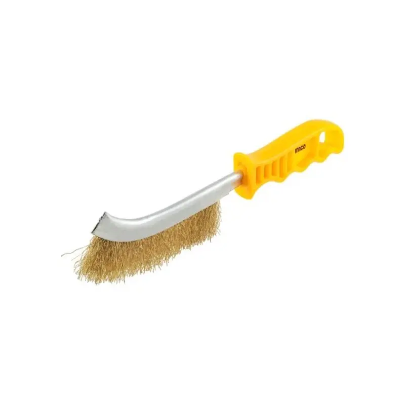 TIMCO Yellow Handle Wire Brush Brass - 255mm