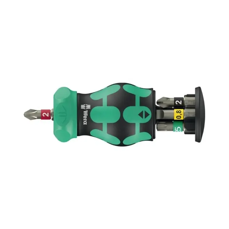 Wera Kraftform Kompakt Stubby Magazine RA 2 Ratchet Screwdriver & Bit Set 6 Pieces