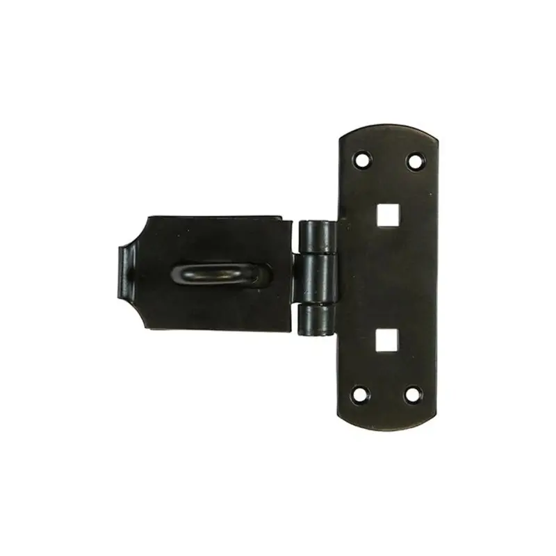 TIMCO Heavy Duty Vertical Pattern Hasp & Staple Bolt On Black - 6"