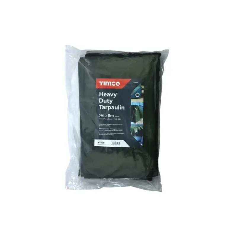 TIMCO Heavy Duty Tarpaulin Green - 5 x 8m