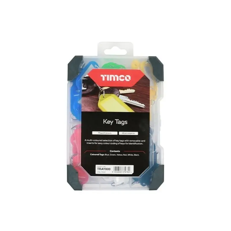 TIMCO Key Tags Mixed Tray - 48pcs