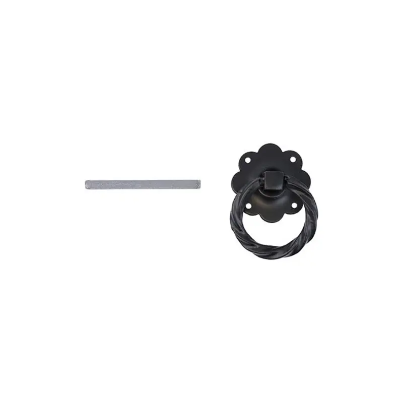 TIMCO Ring Gate Latch Twisted Black - 6"