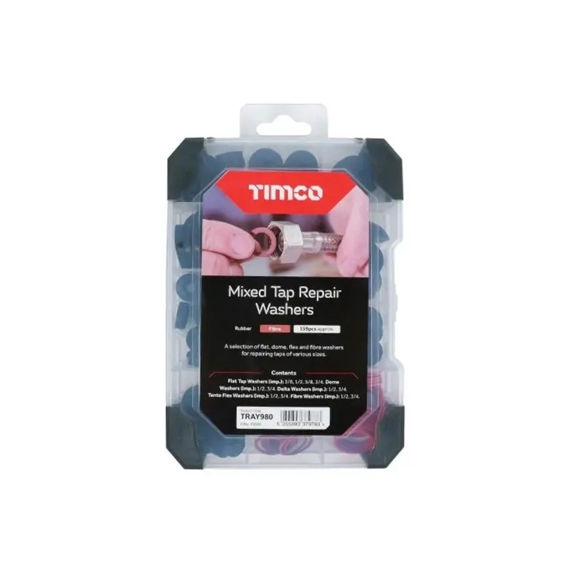 TIMCO Tap Repair Washers Mixed Tray - 159pcs