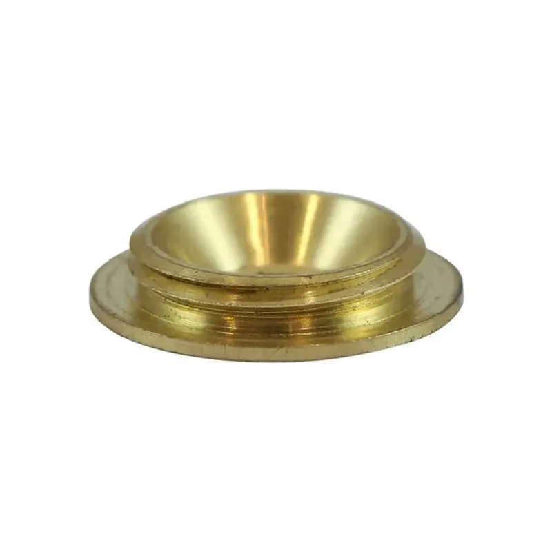 TIMCO Threaded Screw Caps Solid Brass Satin Brass - 12mm - Pack of 4 Pieces