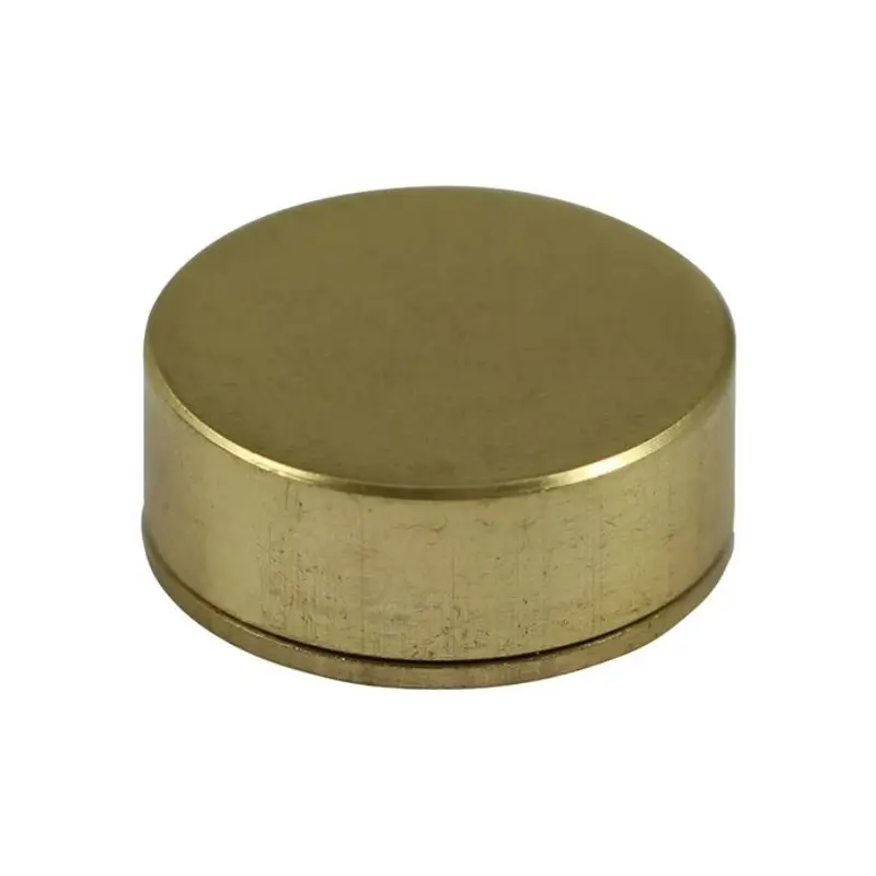 TIMCO Threaded Screw Caps Solid Brass Satin Brass - 18mm - Pack of 4 Pieces