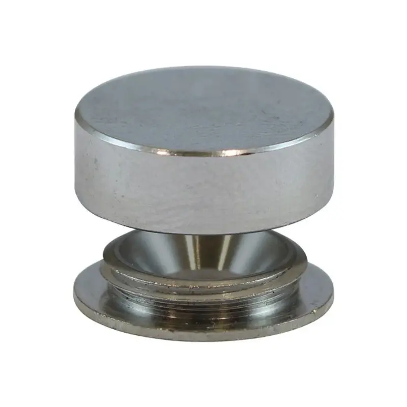 TIMCO Threaded Screw Caps Solid Brass Satin Chrome - 16mm - Pack of 40 Pieces