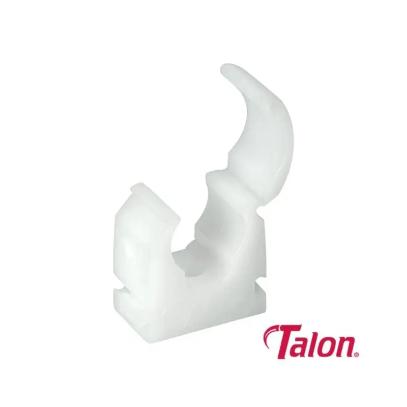 Talon Single Hinged Pipe Clips White - 15mm - Pack of 100 Pieces