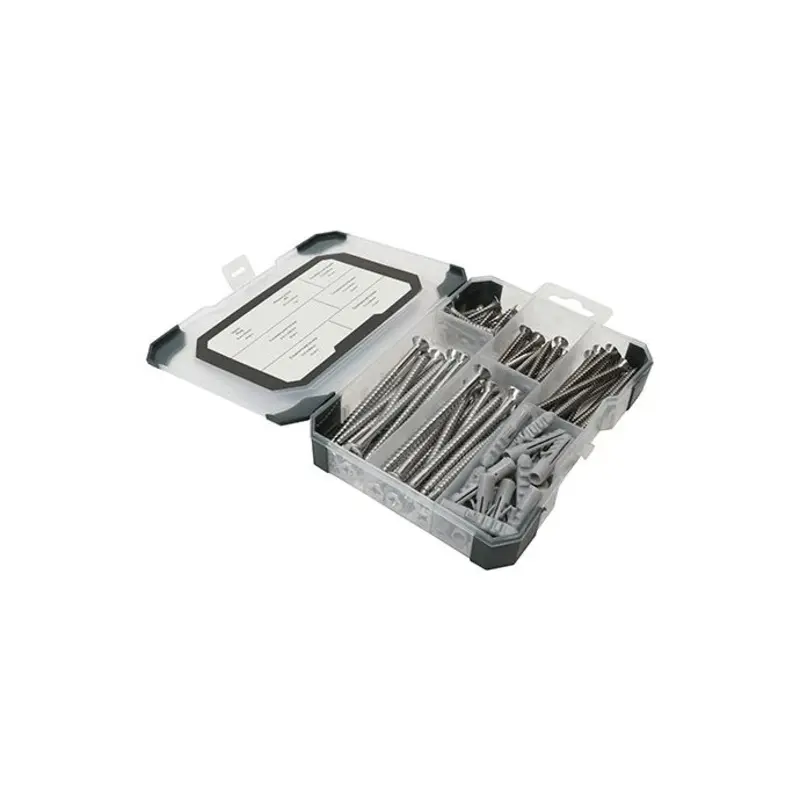 TIMCO Screws, Plug & Drill Bit A2 Stainless Steel Mixed Tray - 91pcs