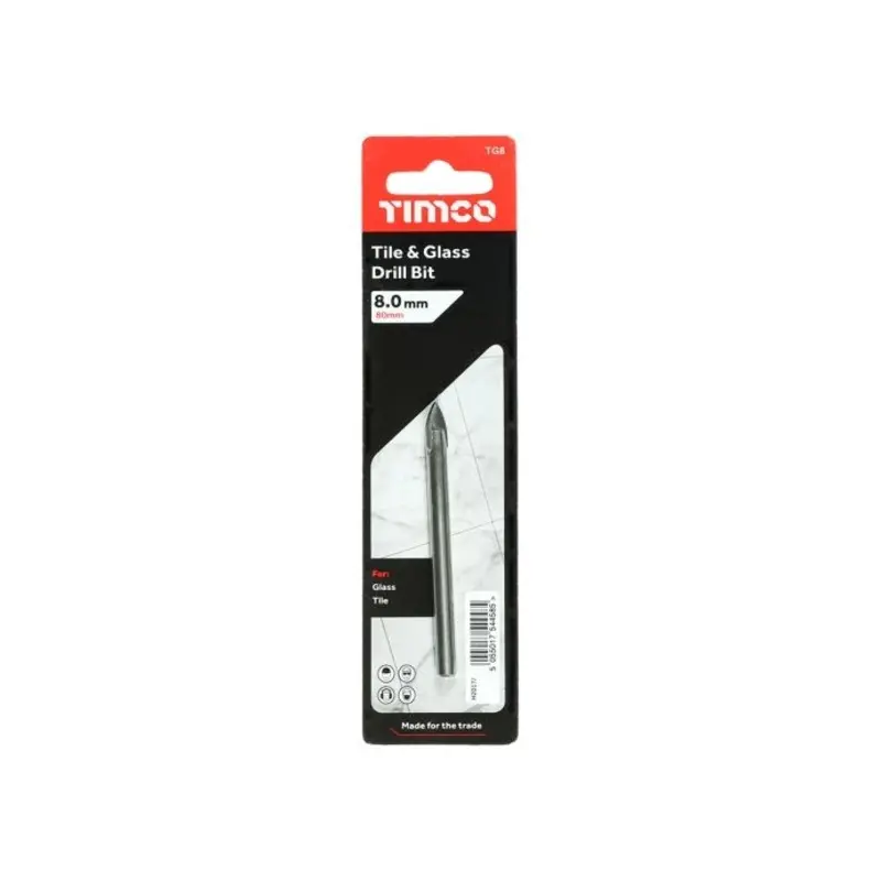 TIMCO TCT Tile & Glass Bits - 8.0mm