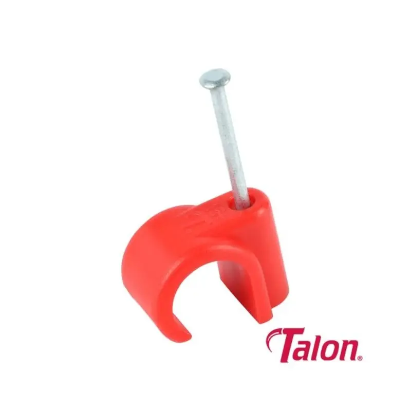 Talon Nail In Pipe Clips Red - 15mm - Pack of 100 Pieces