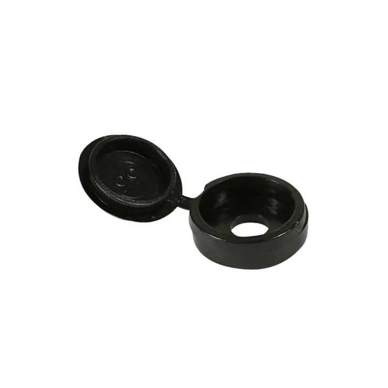 TIMCO Hinged Screw Caps Small Black - To fit 3.0 to 4.5 Screw - Pack of 100 Pieces