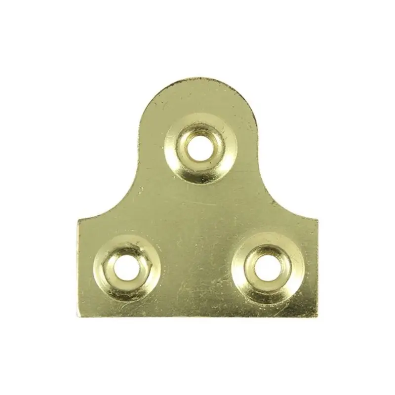 TIMCO Mirror Plates Plain Electro Brass - 32mm - Pack of 4 Pieces