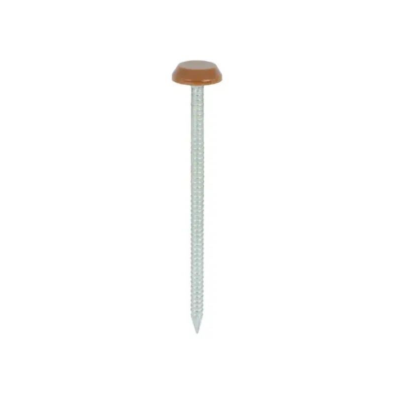 TIMCO Polymer Headed Nails A4 Stainless Steel Clay Brown - 65mm - Pack of 100 Pieces