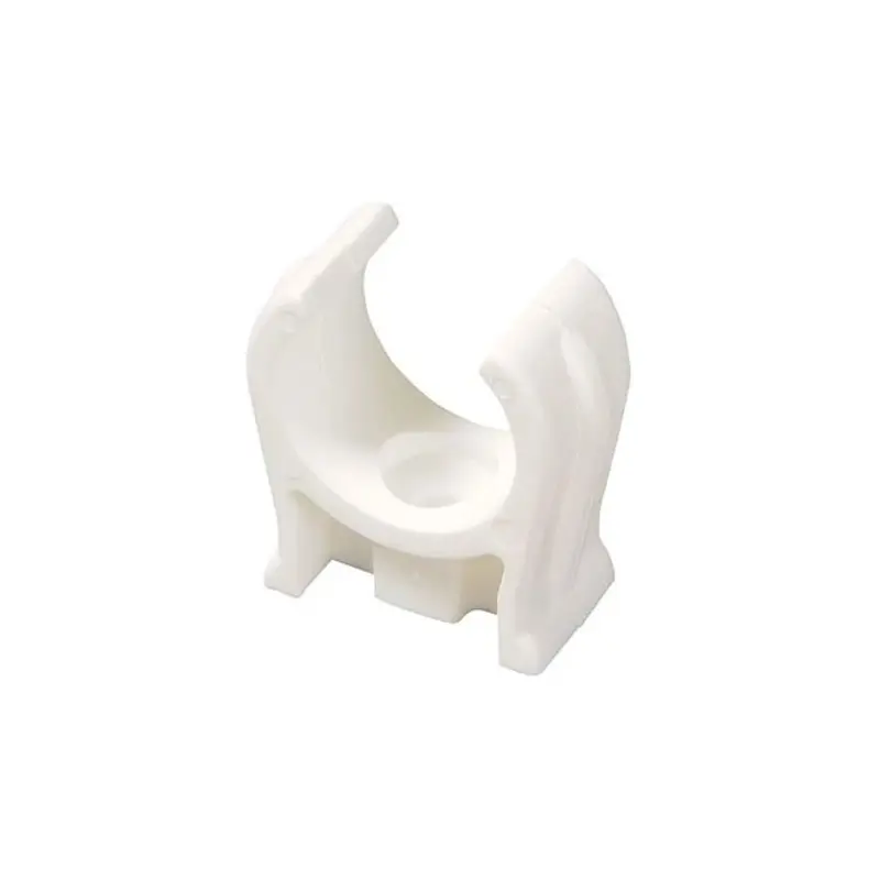 Timco Single Snap-In Open Pipe Clips White  - 28mm - Pack of 50 Pieces