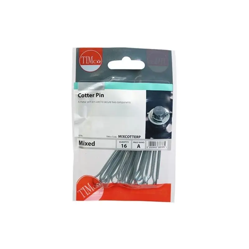TIMCO Mixed Cotter Pins - Mixed - Pack of 16 Pieces
